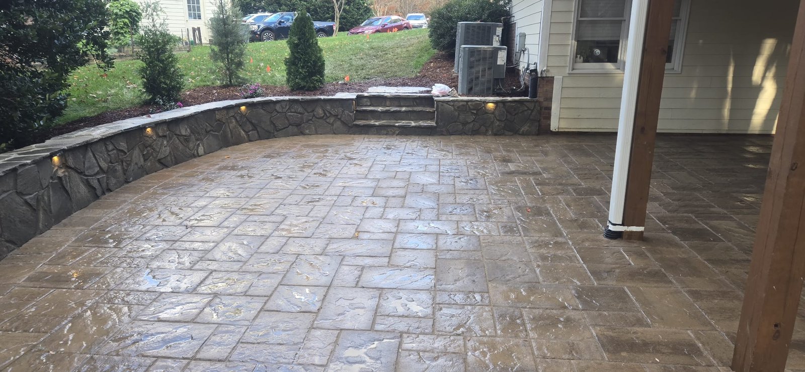 Patios and Retaining Wall
